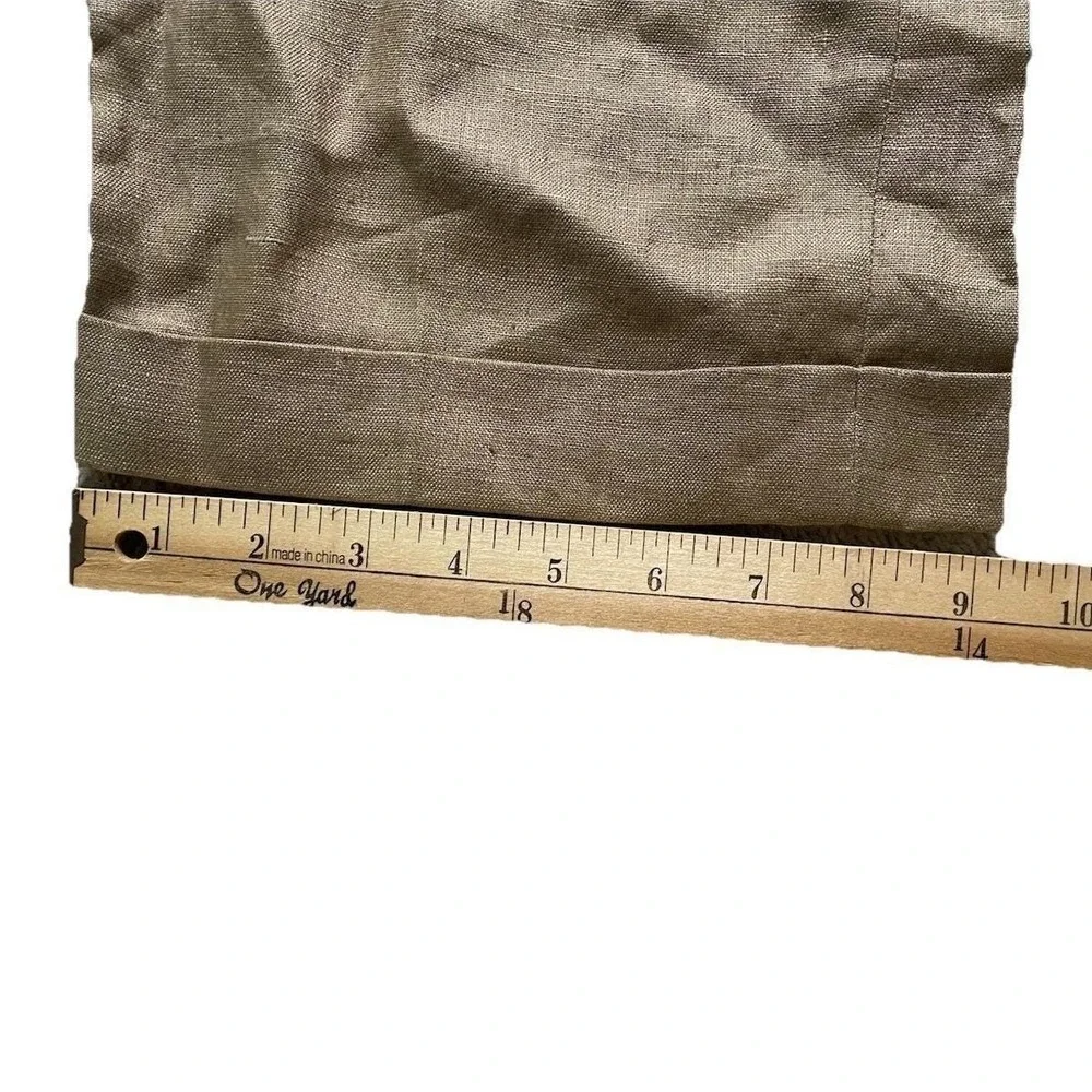 Vtg Brooks Brothers 100% Linen Pleated Pants Men 36x30 Tan Khaki Cuff High Waist